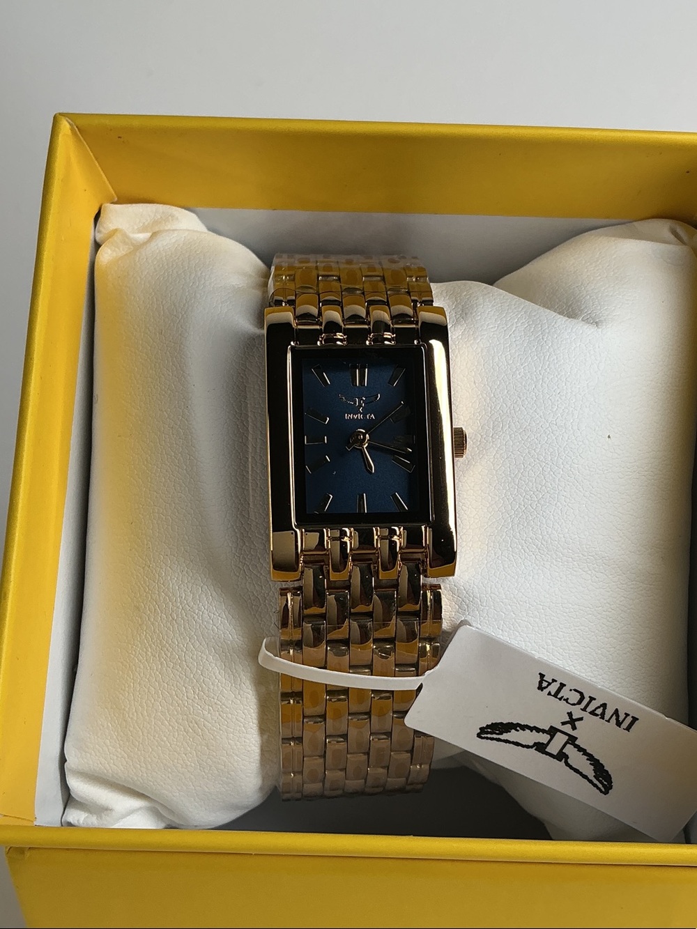 Invicta Gold-Tone Bracelet Watch with Navy Dial - 69893